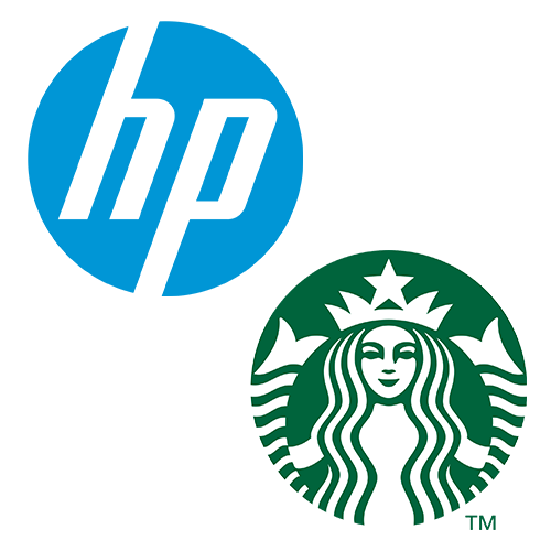HP and Starbucks Logo